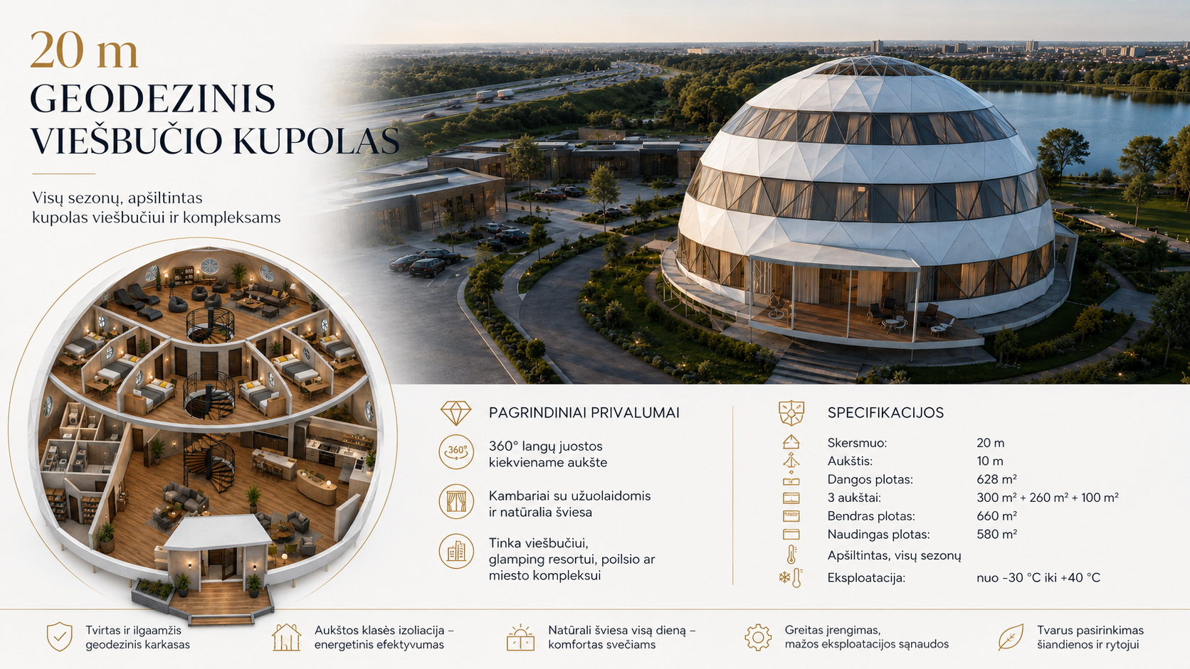 GEODOMAS GRAND MOTEL 20 | 20 kambarių Kupolas virš 500m²