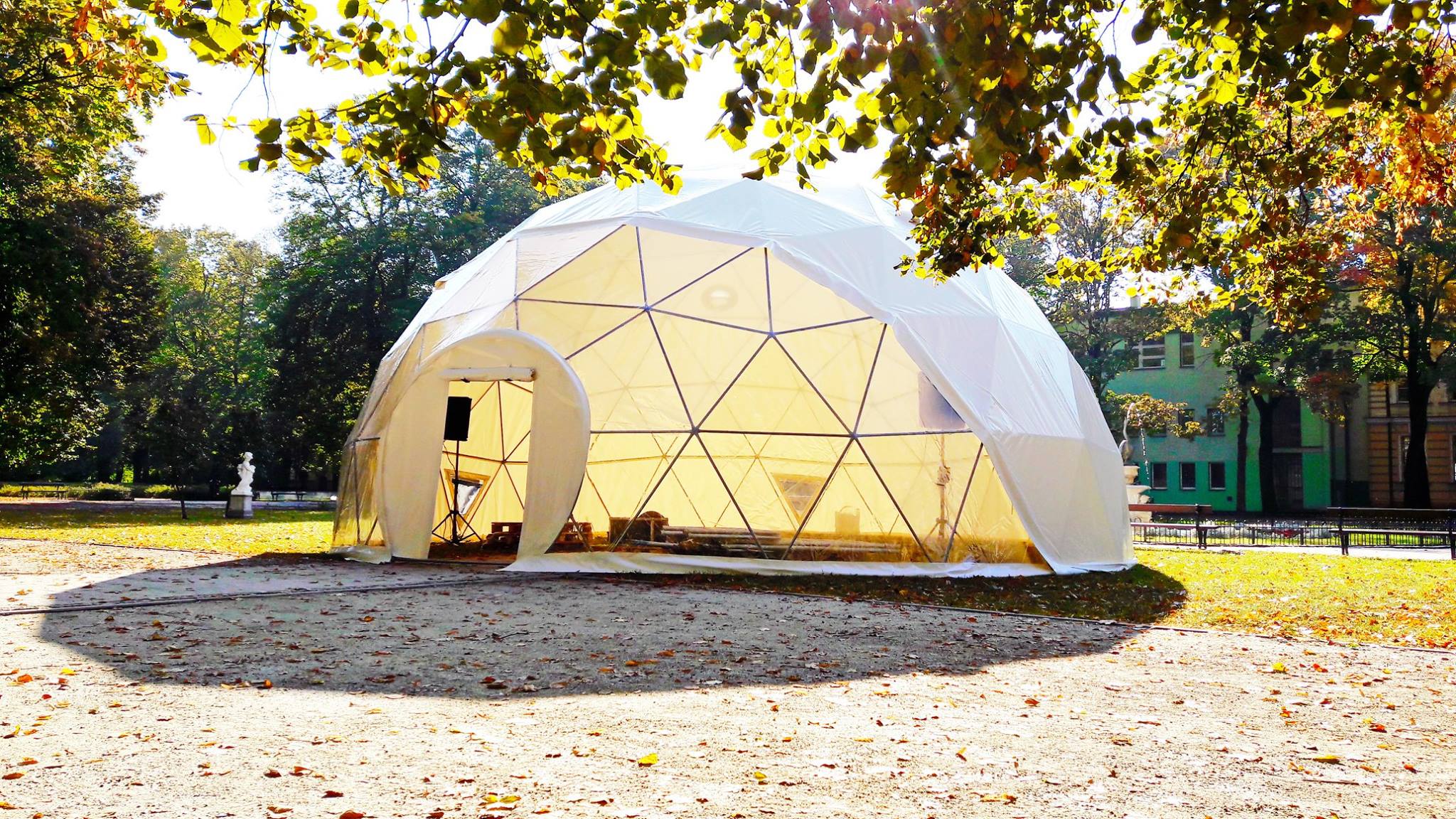 Mobilus Kupolas Ø11m, Skirtas ŠVIESOS MOVE FESTIVALIUI | Kinetinis menas, Lodzė, Lenkija