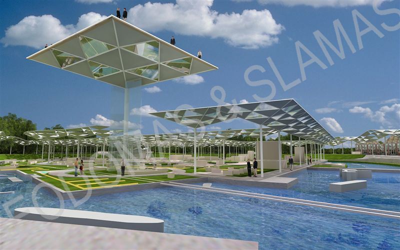 Madurodamo miniatiūrų parko Olandijoje viršelio koncepcija