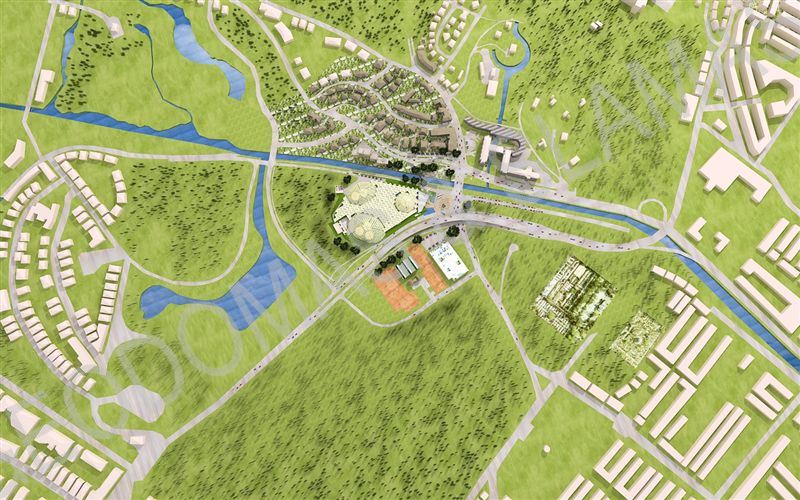 Madurodamo miniatiūrų parko Olandijoje viršelio koncepcija