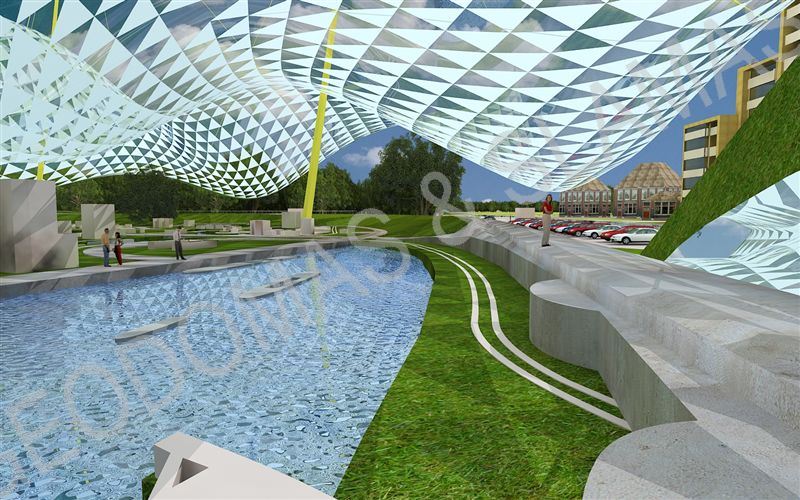 Madurodamo miniatiūrų parko Olandijoje viršelio koncepcija