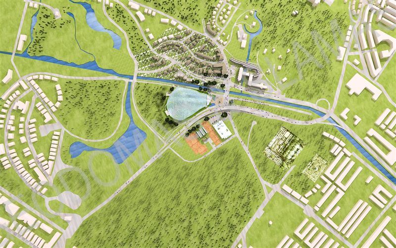 Madurodamo miniatiūrų parko Olandijoje viršelio koncepcija