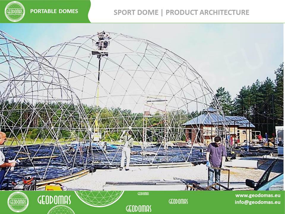 Pokylių Kompleksas “Jusinė”, 450m² Kupolai Ø20m & Ø13m | Pabradė, Lietuva