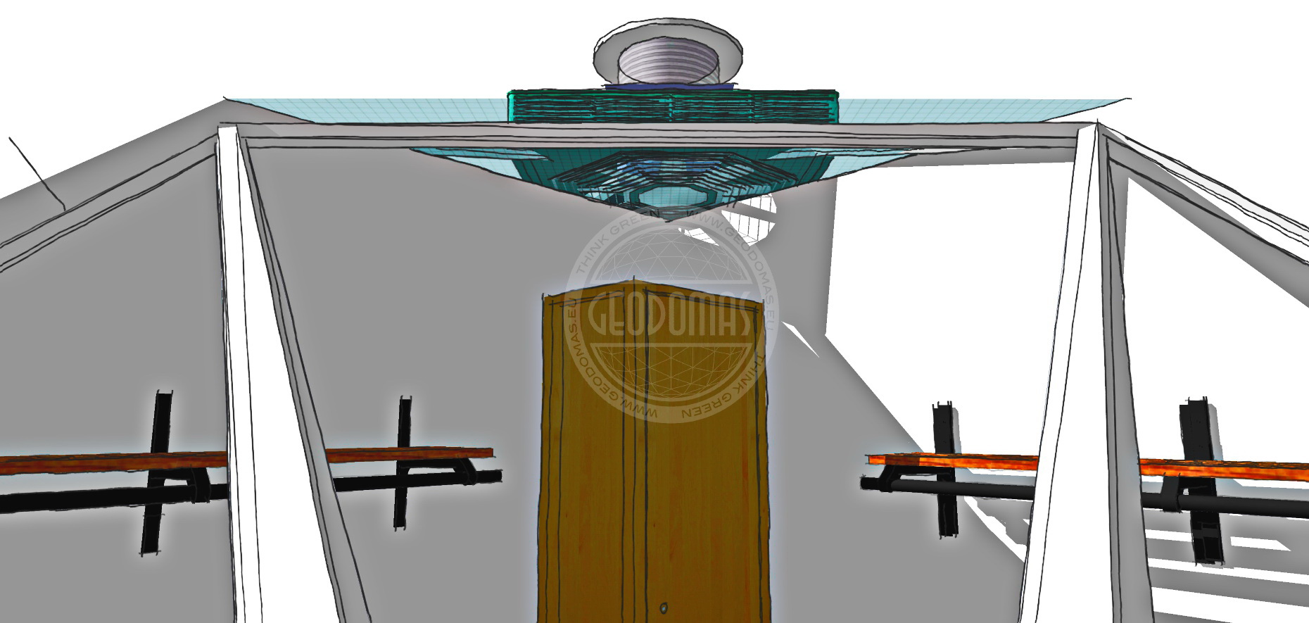 Nacionalinės nelaimių metu prieglaudos apgyvendinimo moduliniai kupolai