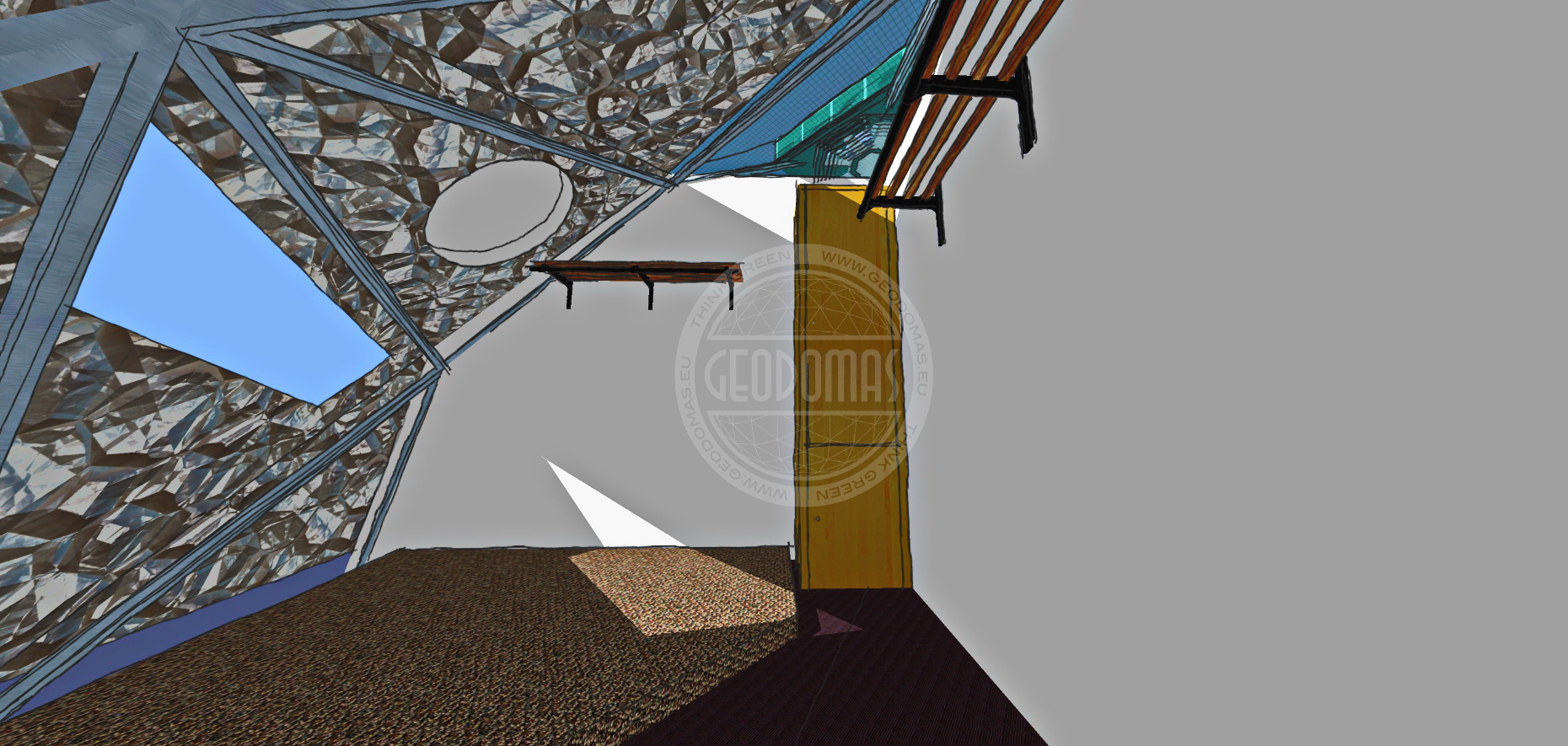 Nacionalinės nelaimių metu prieglaudos apgyvendinimo moduliniai kupolai