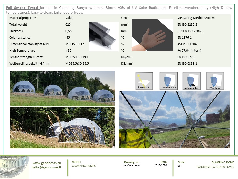 35m² Glamp Royal poilsiavietė Ø6,7m x 4kompl Kupolai | Zakopanė, Lenkija
