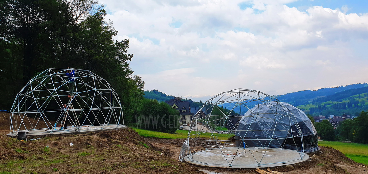 35m² Glamp Royal poilsiavietė Ø6,7m x 4kompl Kupolai | Zakopanė, Lenkija