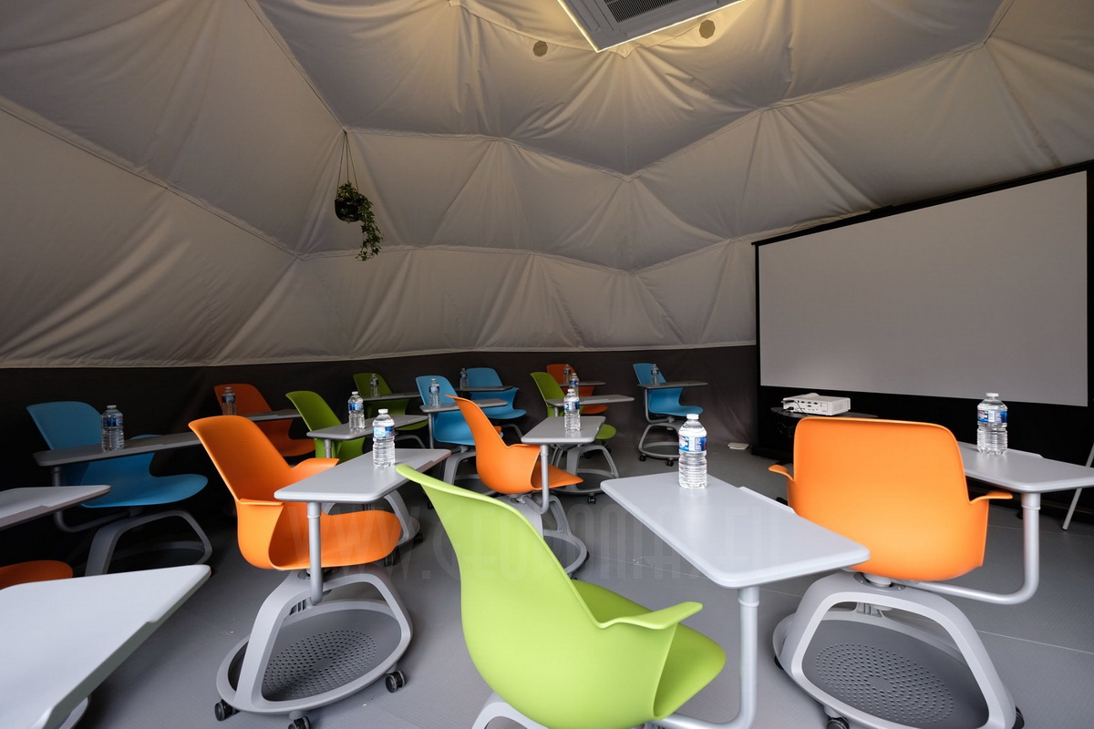 30m² Lauko Klasė Ø6m kupolas | Kūrybinė studija