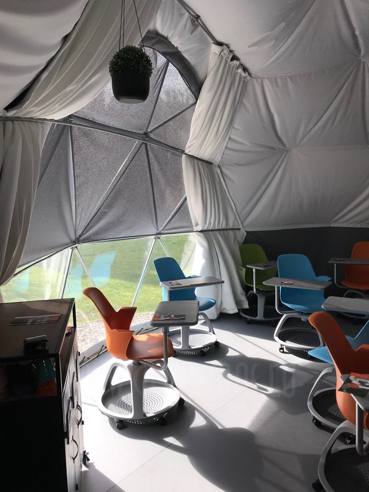 30m² Lauko Klasė Ø6m kupolas | Kūrybinė studija