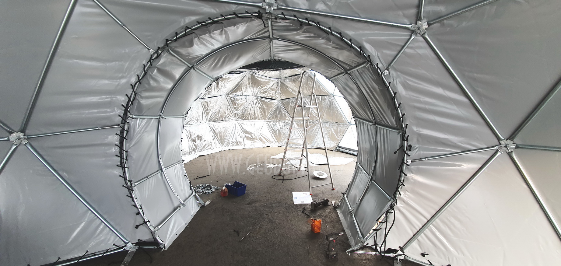 35m²+20m² Glamping SPA Kupolai Ø6,7m & Ø5m | Zakopanė, Lenkija