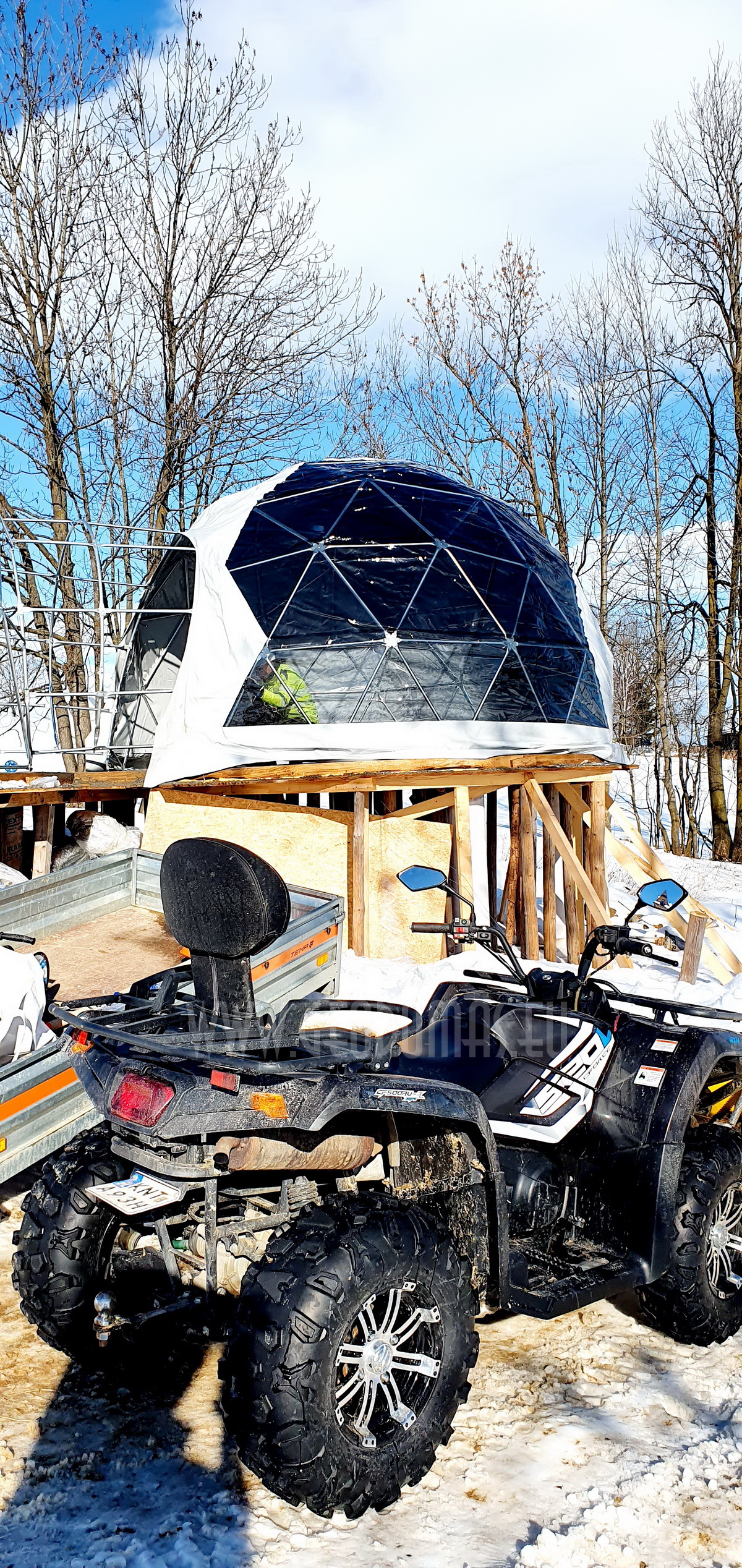 35m²+20m² Glamping SPA Kupolai Ø6,7m & Ø5m | Zakopanė, Lenkija