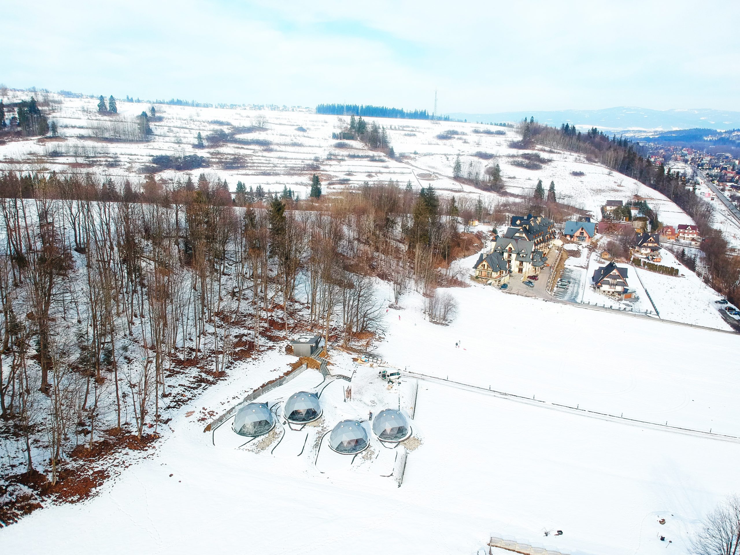 35m² Glamp Royal poilsiavietė Ø6,7m x 4kompl Kupolai | Zakopanė, Lenkija