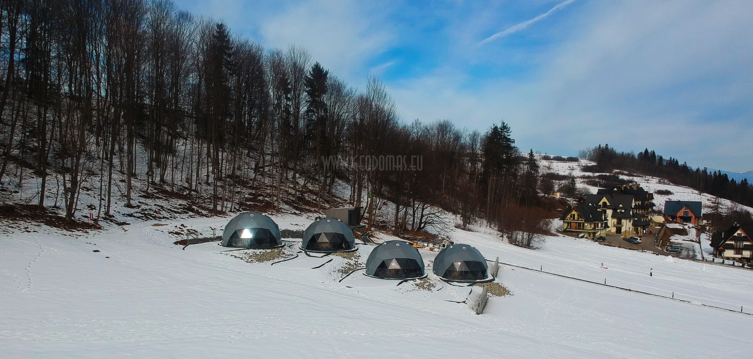 35m² Glamp Royal poilsiavietė Ø6,7m x 4kompl Kupolai | Zakopanė, Lenkija