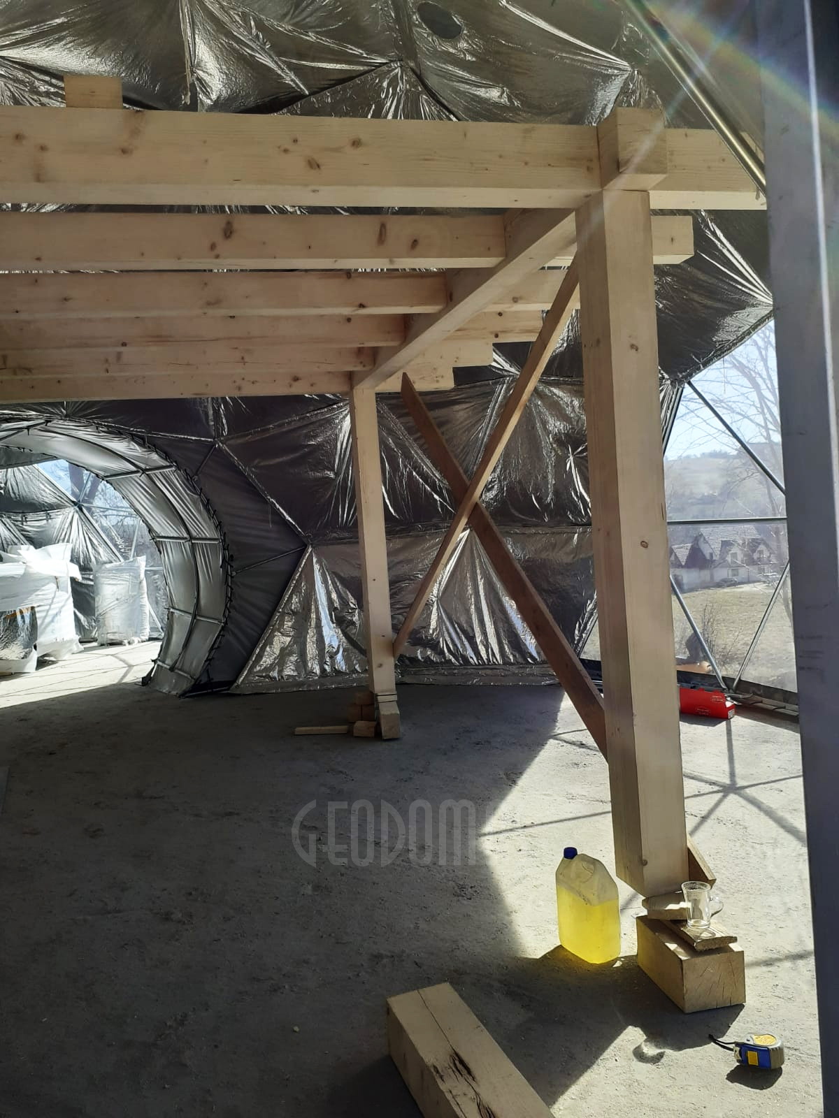 35m²+20m² Glamping SPA Kupolai Ø6,7m & Ø5m | Zakopanė, Lenkija