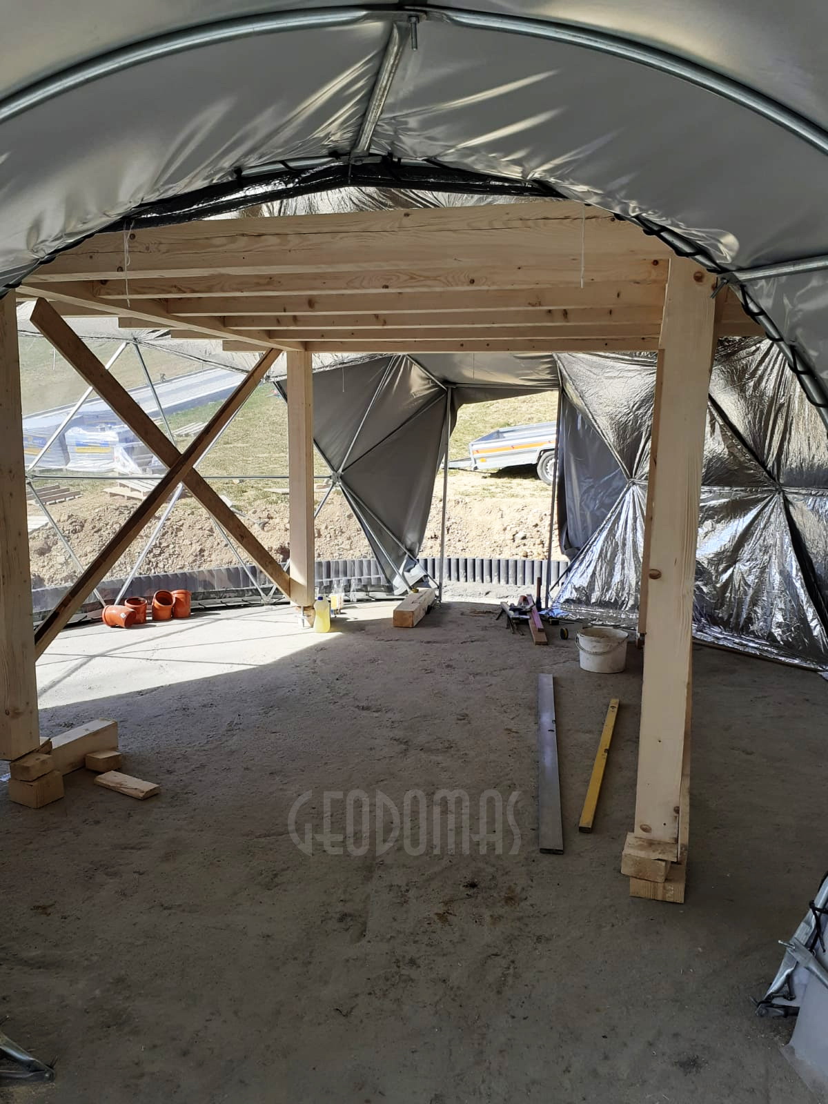 35m²+20m² Glamping SPA Kupolai Ø6,7m & Ø5m | Zakopanė, Lenkija