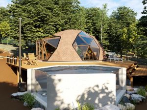 50m2 KUPOLINIS NAMAS Ø8m H3,4m | DALYS