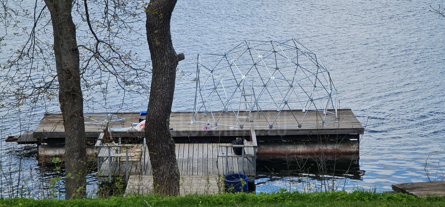 Ø4m 12m2 Žvejo Namelis | Skaidrus Kupolas | „Pakaso Sodyba“, Lietuva