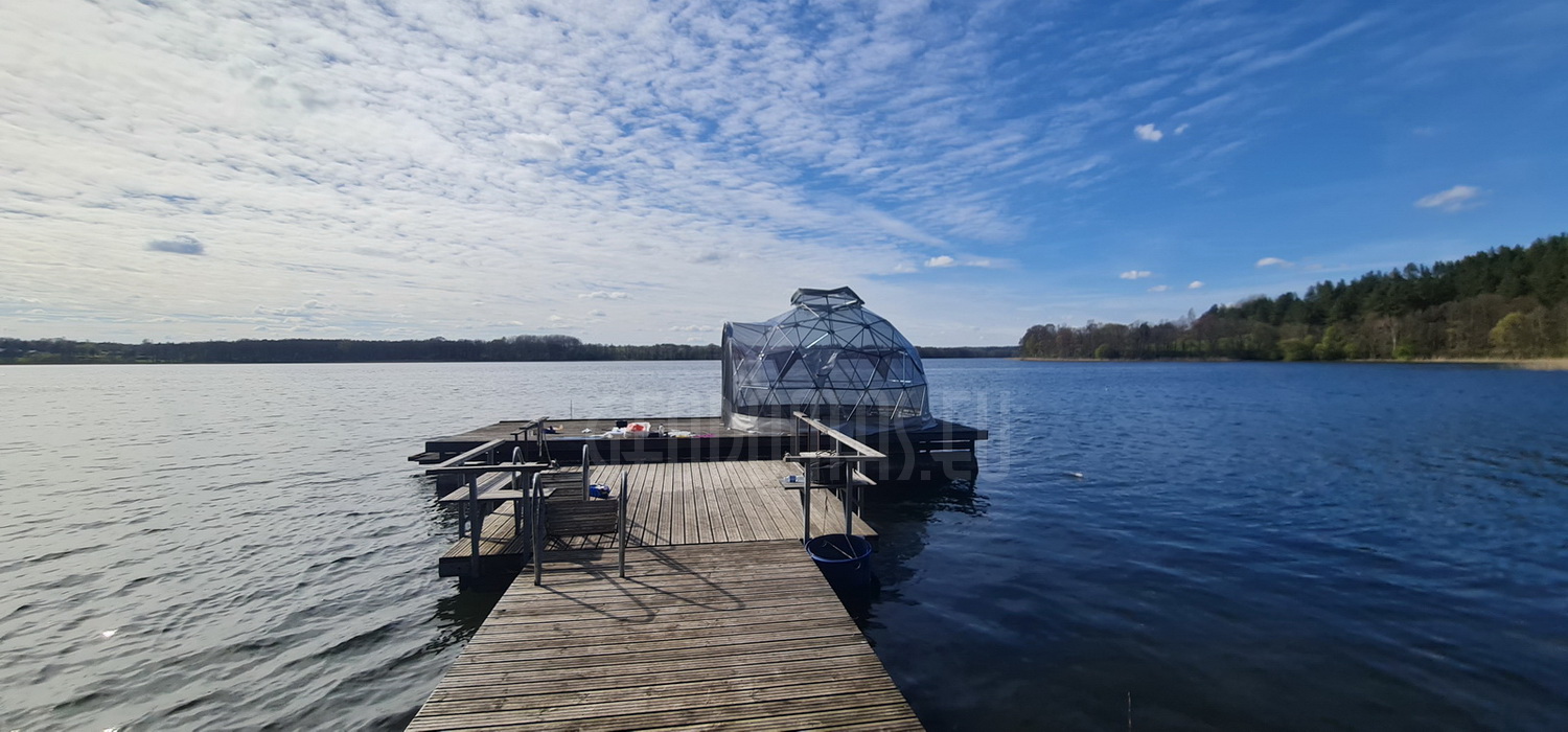 Ø4m 12m2 Žvejo Namelis | Skaidrus Kupolas | „Pakaso Sodyba“, Lietuva