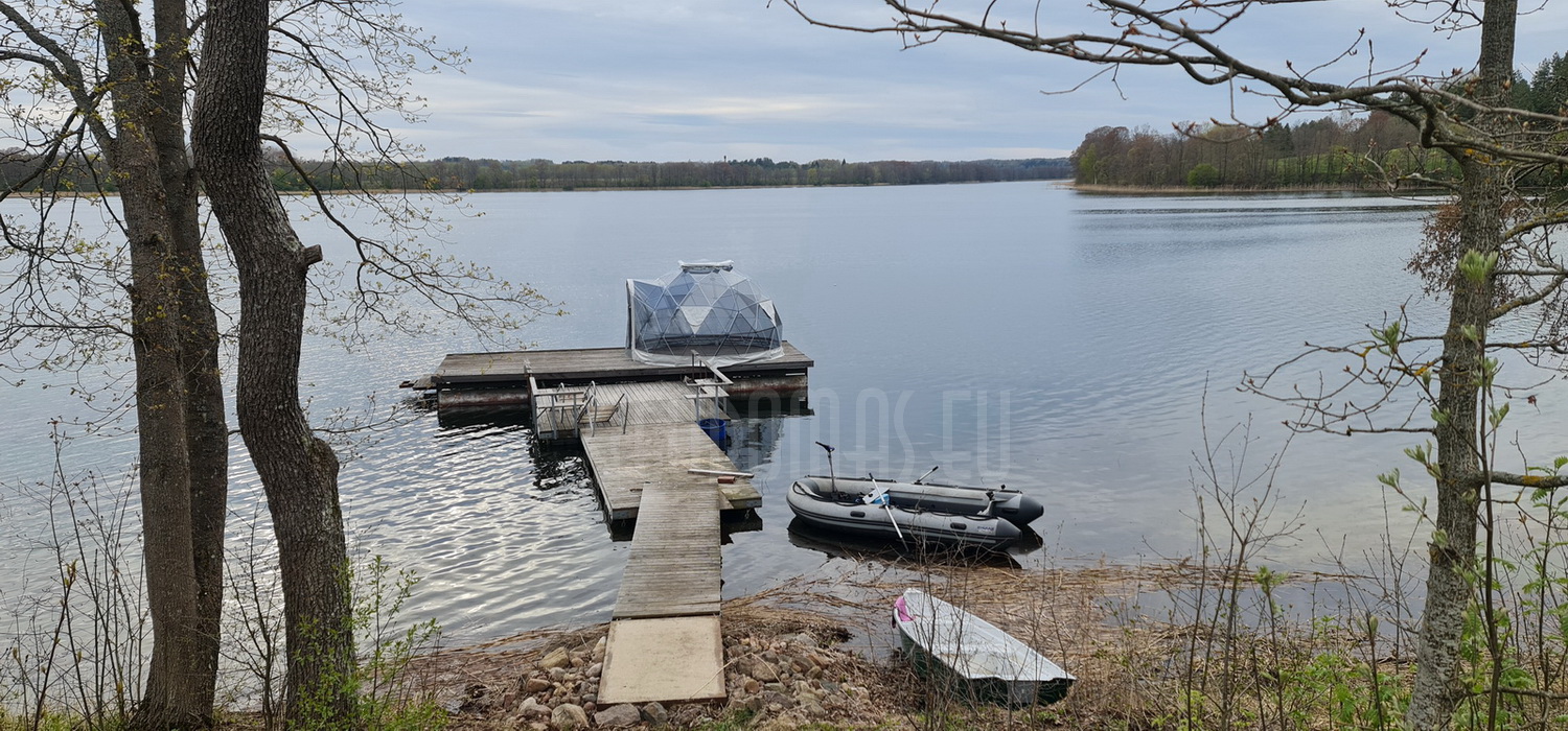 Ø4m 12m2 Žvejo Namelis | Skaidrus Kupolas | „Pakaso Sodyba“, Lietuva
