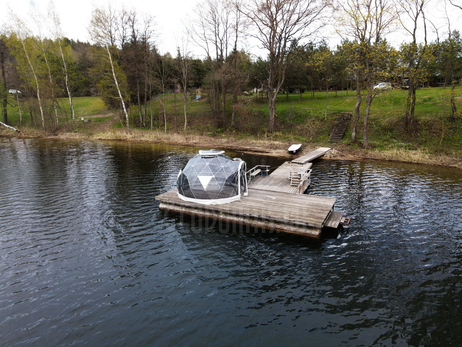 Ø4m 12m2 Žvejo Namelis | Skaidrus Kupolas | „Pakaso Sodyba“, Lietuva