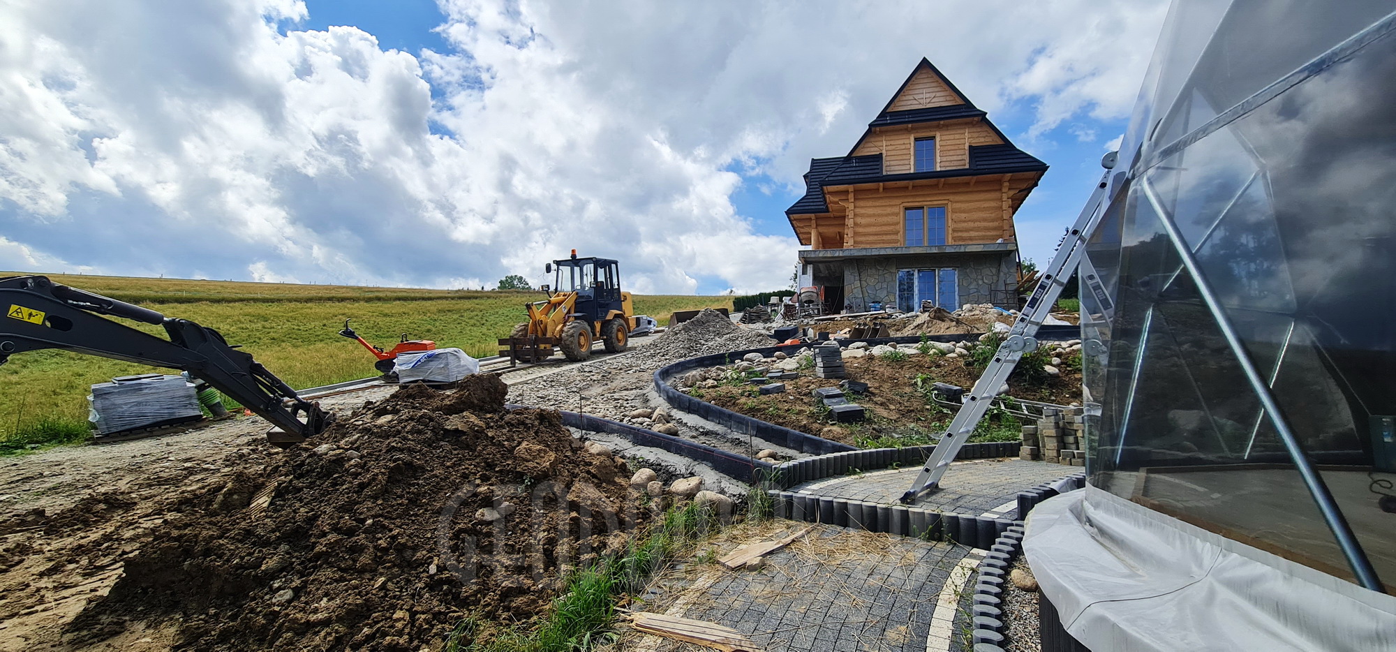 35m²+20m² Glamping SPA Kupolai Ø6,7m & Ø5m | Zakopanė, Lenkija