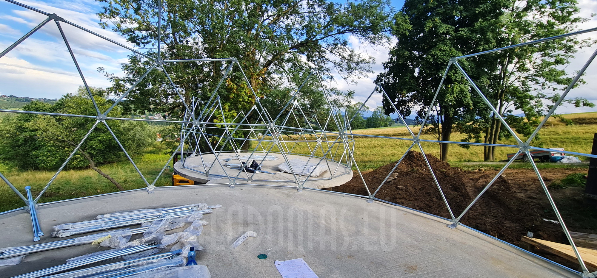 35m²+20m² Glamping SPA Kupolai Ø6,7m & Ø5m | Zakopanė, Lenkija