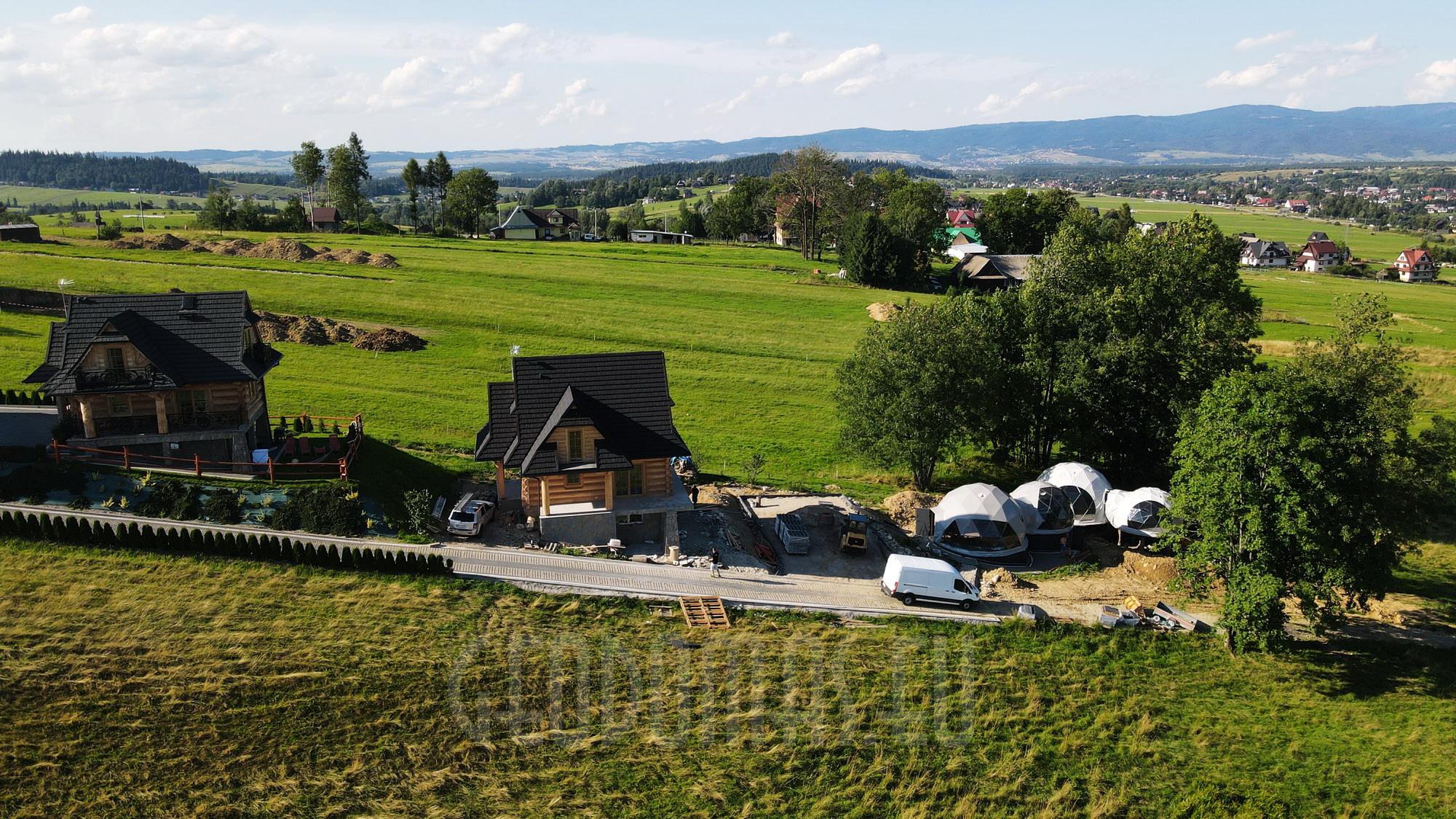 35m²+20m² Glamping SPA Kupolai Ø6,7m & Ø5m | Zakopanė, Lenkija