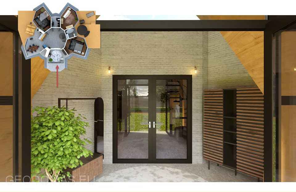 144m2 ŠEIMOS GEODEZINIS NAMAS Ø10m