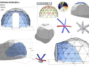 20m2 MOBILI PALAPINĖ Ø5m ICO F3 H3m