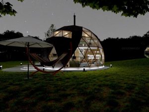 75m2 KUPOLINIS NAMAS Ø8m H5,6m | DALYS