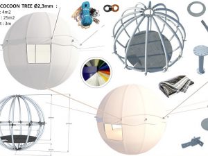 4m2 NAMAS MEDŽIUOSE Ø2,3m H4m | BAZINIS KOMPLEKTAS