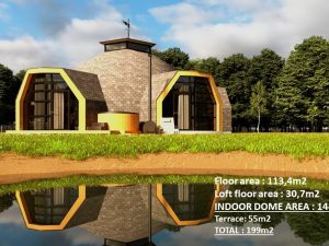 144m2 KUPOLINIS NAMAS Ø10m H7m | DALYS