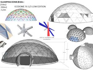 254m2 GLAMPING SALĖ Ø18m H6,5m | RENGINIAMS