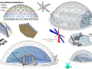 378m2 GLAMPING SALĖ Ø22m H8m | RENGINIAMS
