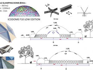 907m2 GLAMPING SALĖ Ø34m H11m | RENGINIAMS