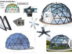 28m2 DVIGUBAS STIKLAS Ø6m ICO F3 H3,6m