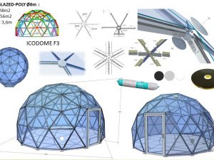 28m2 VIENGUBO STIKLO Ø6m ICO F3 H3,6m