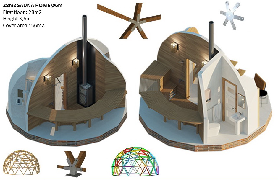 28m2 NAMO-PIRTIES DALIS Ø6m F4 H3,65m