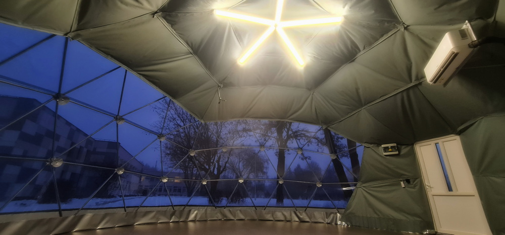 50m² Lauko Klasė Ø8m Kupolas | Vilniaus rajono Pagirių gimnazija