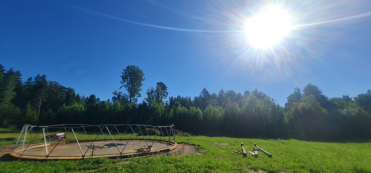 95m2 Lauko Salė Ø11m kupolas | Stovykla Prie Jaunystės slėnio, Kelmės raj.