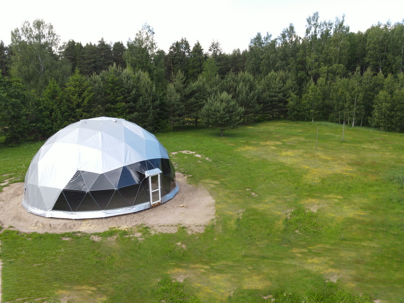 95m2 Lauko Salė Ø11m kupolas | Stovykla Prie Jaunystės slėnio, Kelmės raj.