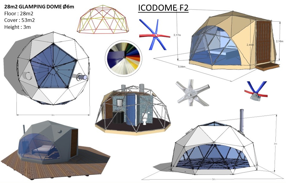 Nacionalinės nelaimių metu prieglaudos apgyvendinimo moduliniai kupolai